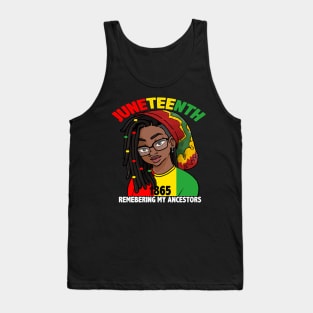 Juneteenth Women Loc'd Hair Remebering My Ancestors Tank Top